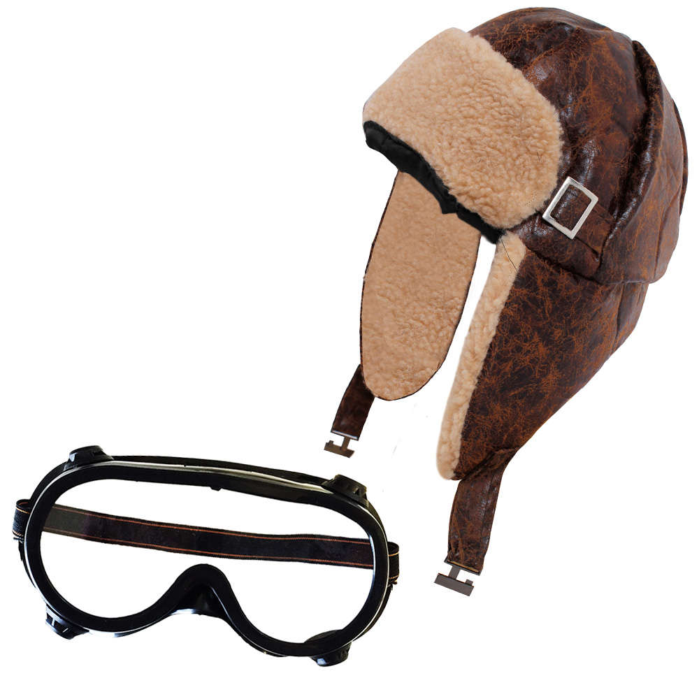 Aviator Hat + Goggles I Love Fancy Dress